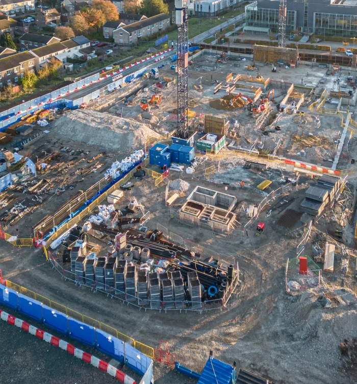 a perfectly organised groundworks site