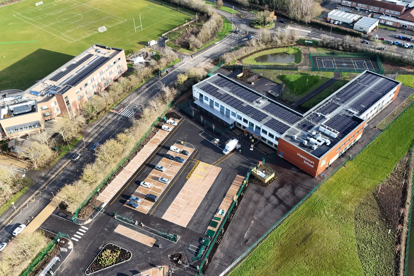 Hopescourt completed arial view
